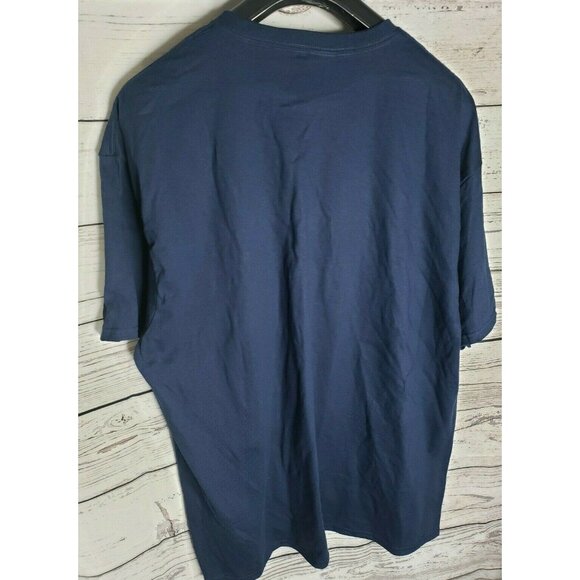Men Comfortable Cotton #Blessed Blue 2XL T Shirt Delta Pro Weight Crew Neck - Picture 6 of 6